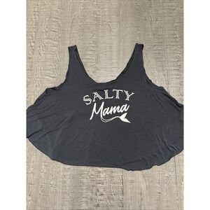 Salt Life tank salty mama size XL blue/gray Oversized Beach Mermaid Fish 2015